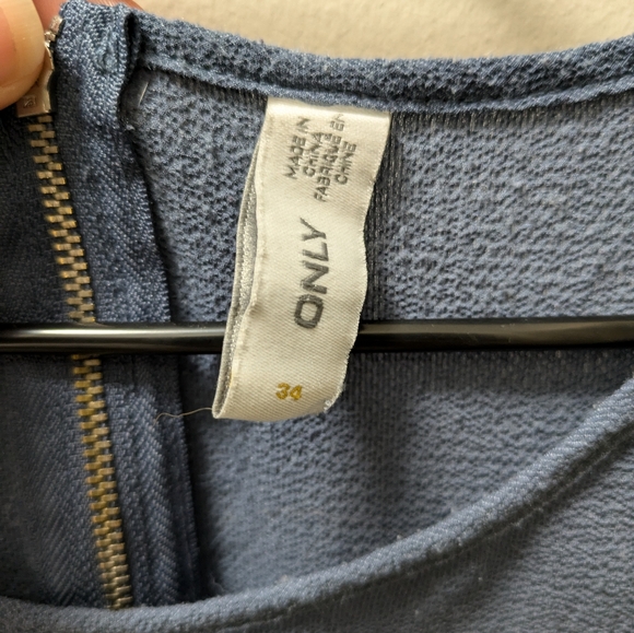 Blue Short Sleeve Blouse - Picture 2 of 6